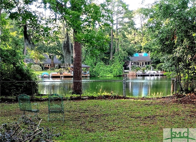 water view with fence
