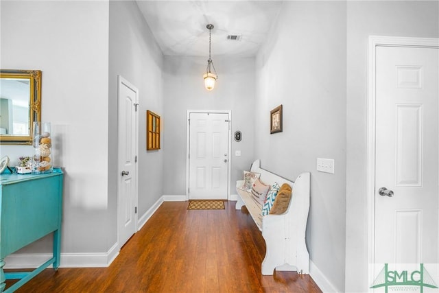 107 Christian Ct, Rincon, GA 31326 - foyer entrance with baseboards and dark wood-style floors