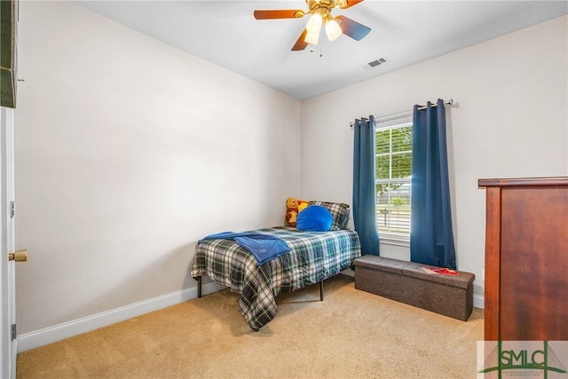 107 Christian Ct, Rincon, GA 31326 - bedroom with carpet flooring, baseboards, and a ceiling fan