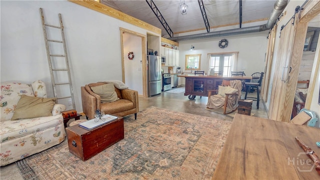 26 Cason Dr, Pembroke, GA 31321 - living area with finished concrete flooring