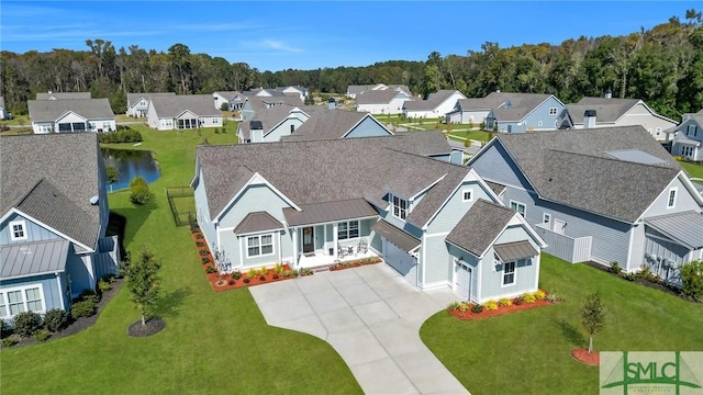 206 Park Chase Chase, Pooler, GA 31322 - aerial perspective of suburban area with a nearby body of water