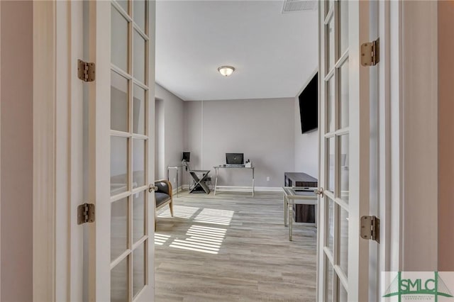 206 Park Chase Chase, Pooler, GA 31322 - office space featuring french doors, wood finished floors, and baseboards