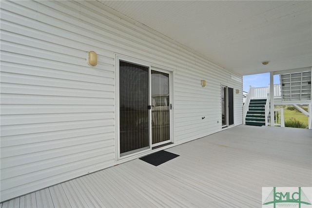 15 Teresa Ln, Tybee Island, GA 31328 - deck with stairway