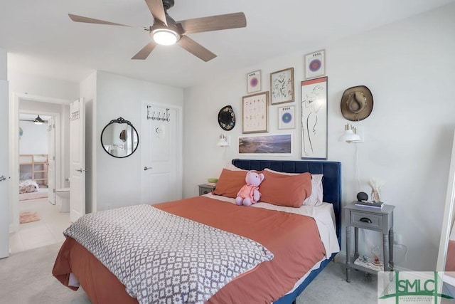 710 Longleaf Dr, Richmond Hill, GA 31324 - bedroom with carpet floors and a ceiling fan