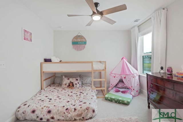 710 Longleaf Dr, Richmond Hill, GA 31324 - carpeted bedroom featuring a ceiling fan and baseboards