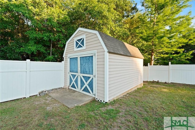 view of shed