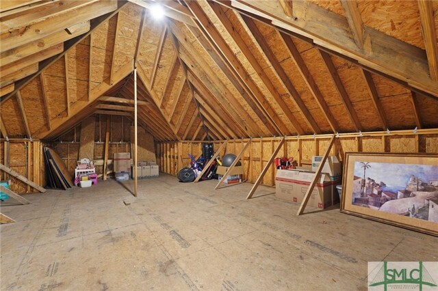 view of attic