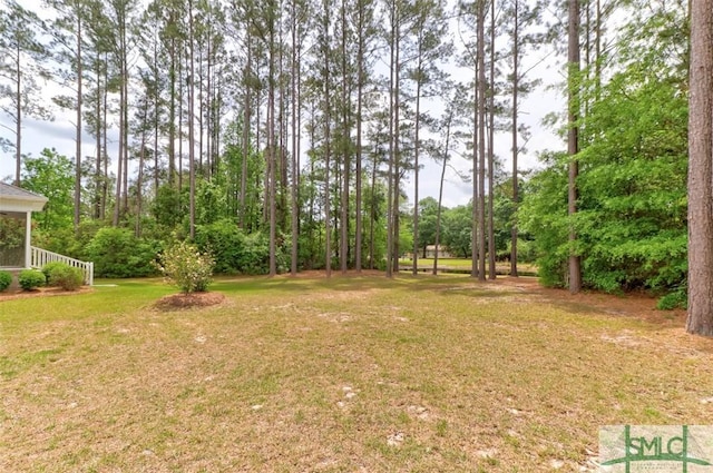 view of grassy yard