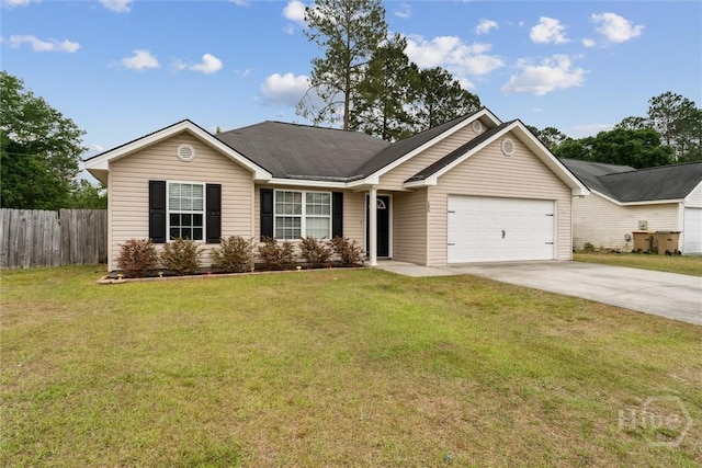 105 Mustang Dr, Guyton, GA 31312 - ranch-style home with a garage and concrete driveway