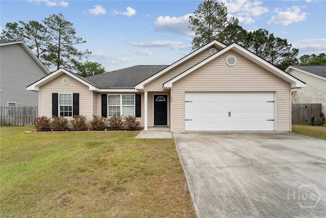 105 Mustang Dr, Guyton, GA 31312 - single story home featuring concrete driveway and a garage
