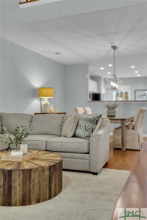 144 Royal Ln, Pooler, GA 31322 - living room with wood finished floors and recessed lighting