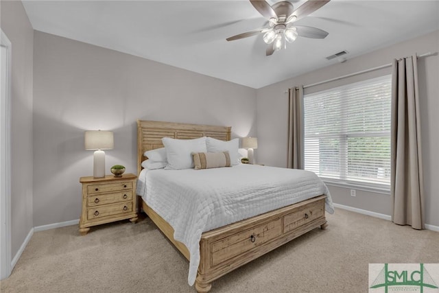 144 Royal Ln, Pooler, GA 31322 - bedroom featuring light colored carpet, baseboards, and a ceiling fan
