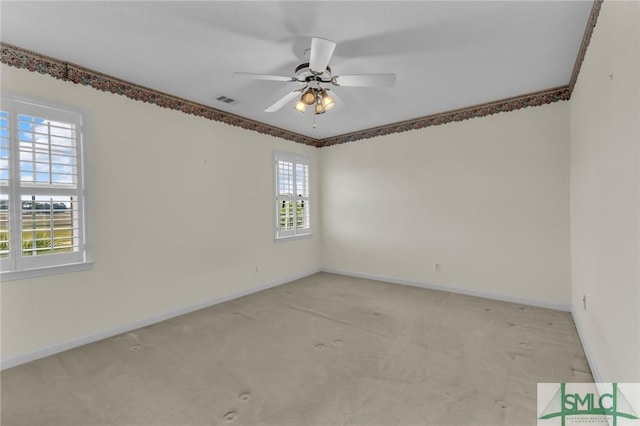 105 Crooked Wood Ln, Savannah, GA 31406 - empty room featuring baseboards, carpet floors, and ceiling fan
