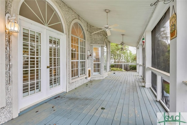 105 Crooked Wood Ln, Savannah, GA 31406 - deck with ceiling fan and a porch