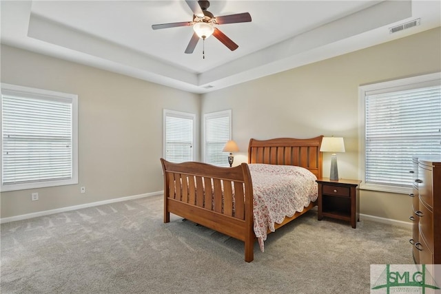 17 Olde Gate Ct, Pooler, GA 31322 - bedroom featuring carpet flooring, baseboards, a raised ceiling, and a ceiling fan