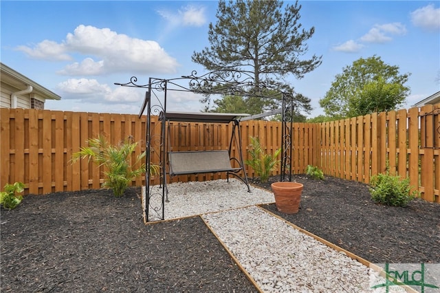 view of fenced backyard