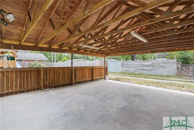 view of patio with fence