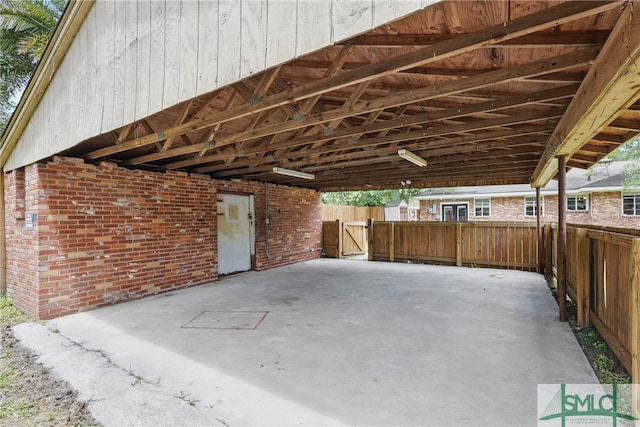 view of patio with fence