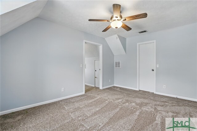 57 Cut Off Way, Richmond Hill, GA 31324 - bonus room featuring a ceiling fan, carpet floors, lofted ceiling, and baseboards