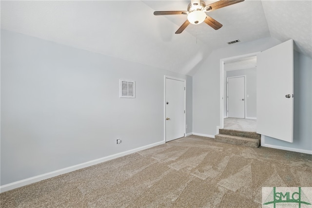 57 Cut Off Way, Richmond Hill, GA 31324 - carpeted empty room with lofted ceiling, ceiling fan, and baseboards
