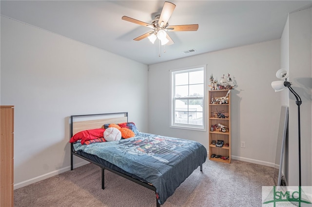 128 Greenbriar Dr, Guyton, GA 31312 - carpeted bedroom featuring baseboards and ceiling fan
