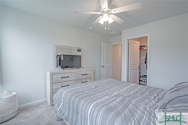 128 Greenbriar Dr, Guyton, GA 31312 - carpeted bedroom featuring baseboards and ceiling fan