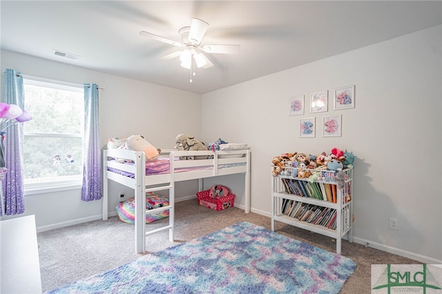 128 Greenbriar Dr, Guyton, GA 31312 - bedroom with carpet, ceiling fan, and baseboards