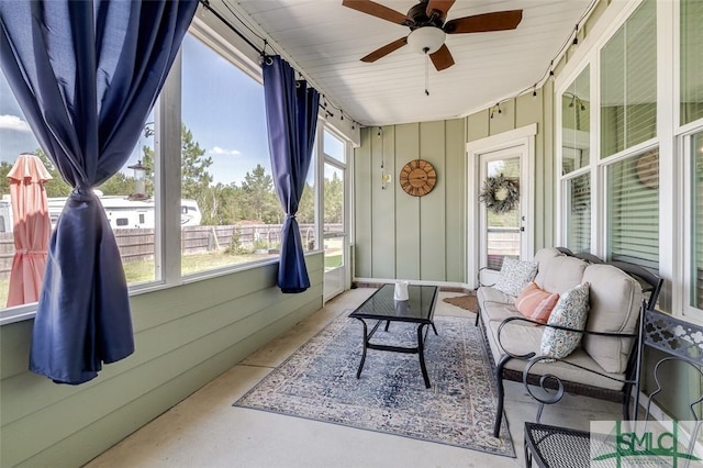 201 Cumberland Pt, Statesboro, GA 30458 - sunroom / solarium with ceiling fan