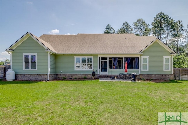 201 Cumberland Pt, Statesboro, GA 30458 - back of house featuring a patio and roof with shingles