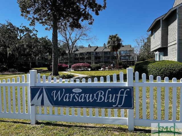 3005 River Dr Unit 401D, Savannah, GA 31404 - community / neighborhood sign with fence