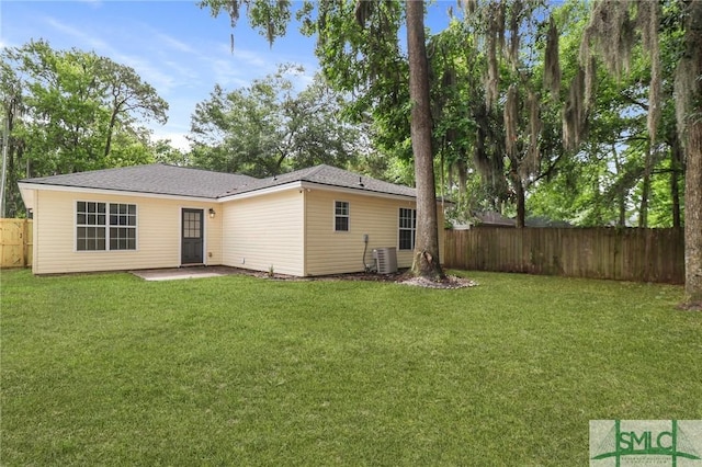back of property with a patio and cooling unit