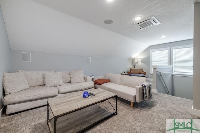 1840 Mccall Rd, Rincon, GA 31326 - living room with vaulted ceiling, carpet flooring, and recessed lighting