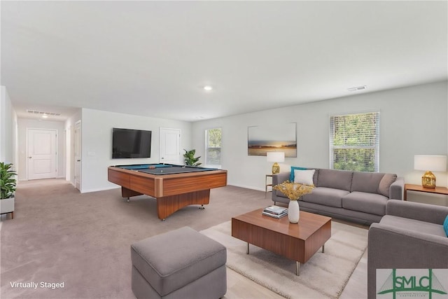 238 Sage Field Dr, Rincon, GA 31326 - playroom featuring pool table, plenty of natural light, baseboards, and recessed lighting