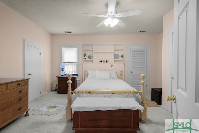 8 Georgia St, Pembroke, GA 31321 - bedroom featuring light colored carpet and ceiling fan