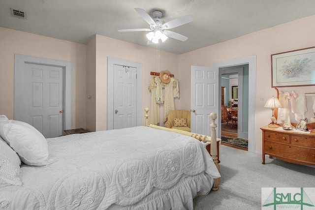 8 Georgia St, Pembroke, GA 31321 - carpeted bedroom with ceiling fan