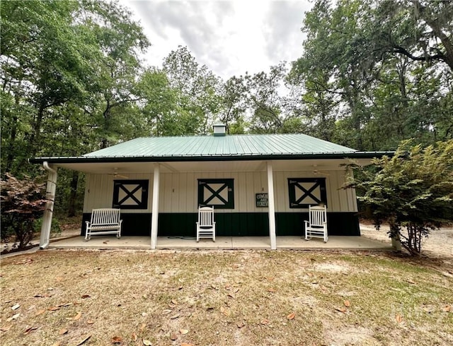 stable with view of scattered trees