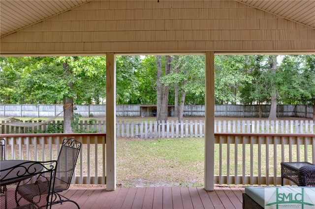 330 Central Ave, Guyton, GA 31312 - view of wooden terrace