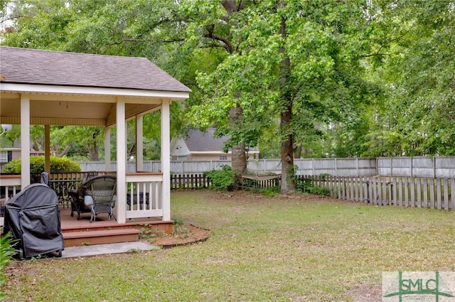 330 Central Ave, Guyton, GA 31312 - view of yard with a deck