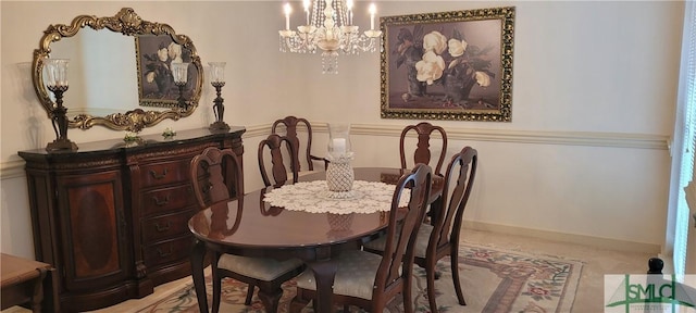131 Farringdon Cir, Savannah, GA 31410 - dining room with a chandelier