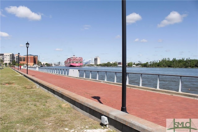 456 Port St, Savannah, GA 31401 - view of patio / terrace featuring a water view