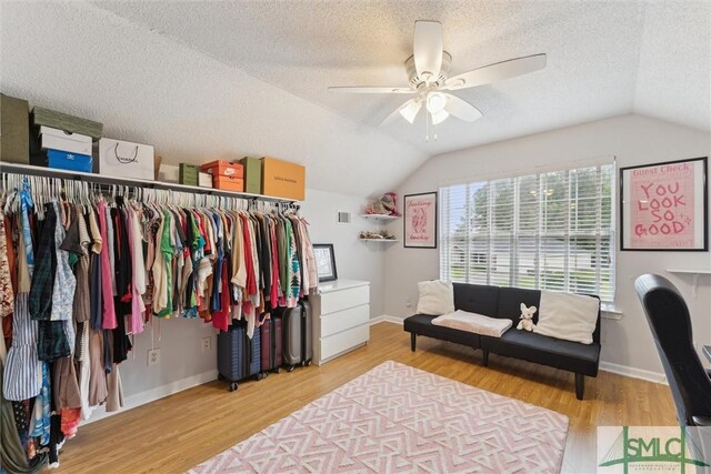 21 Carlisle Ln, Savannah, GA 31419 - spacious closet with lofted ceiling, light wood-type flooring, and ceiling fan