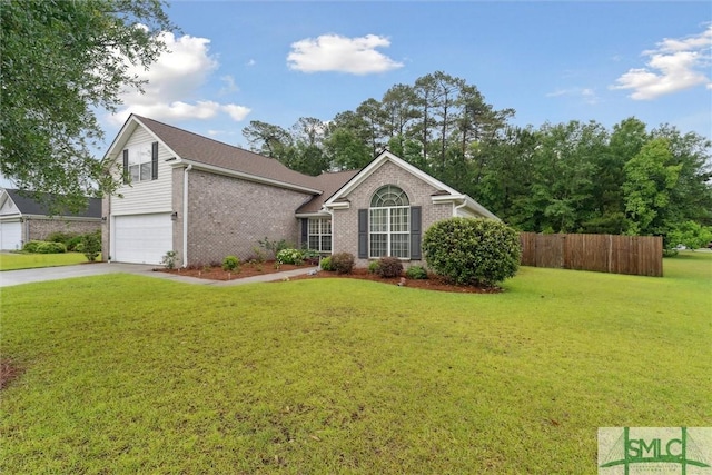 21 Carlisle Ln, Savannah, GA 31419 - view of front of property with brick siding, an attached garage, and driveway