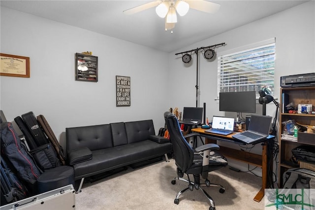 8 Chowning Dr, Savannah, GA 31419 - carpeted office space with ceiling fan
