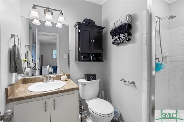 8 Chowning Dr, Savannah, GA 31419 - bathroom featuring tiled shower, toilet, and vanity