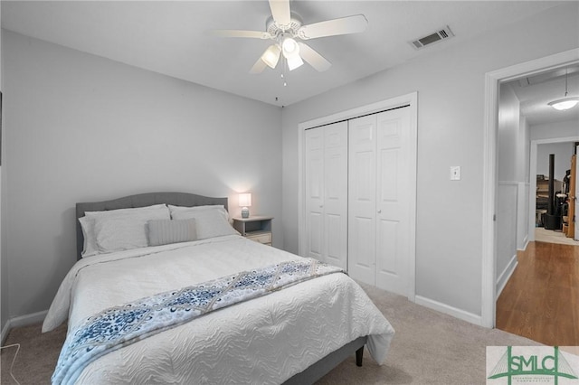 8 Chowning Dr, Savannah, GA 31419 - bedroom featuring a closet, carpet, attic access, and baseboards