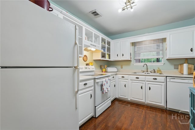 211 Edgewater Rd Unit 22, Savannah, GA 31406 - kitchen featuring white appliances, a sink, under cabinet range hood, and white cabinets