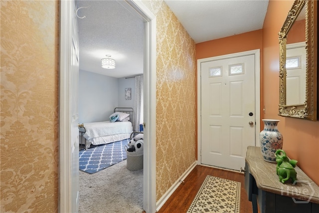 211 Edgewater Rd Unit 22, Savannah, GA 31406 - entryway featuring wallpapered walls, dark wood finished floors, and baseboards