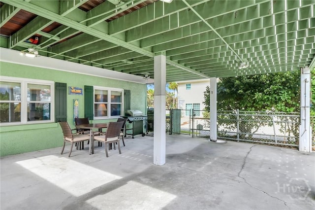 506 Butler Ave, Tybee Island, GA 31328 - view of patio / terrace featuring fence, outdoor dining space, and area for grilling