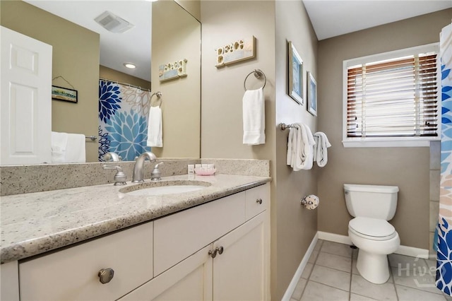 506 Butler Ave, Tybee Island, GA 31328 - full bath featuring baseboards, tile patterned floors, vanity, and toilet