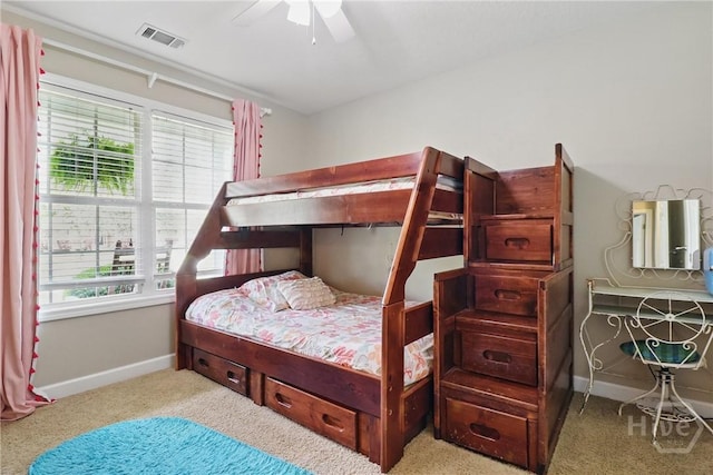 509 Braves Field Dr, Guyton, GA 31312 - carpeted bedroom with baseboards and a ceiling fan